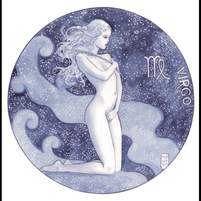 Milo Manara - Virgo trükis Zodiac Portfooliost 23x33cm|EROOTILINE KUNST