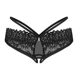 OBSESSIVE - DONARELLA CROTCHLESS PANTIES BLACK XL/XXL