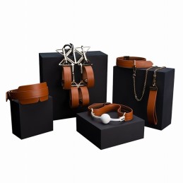 LOCKINK - BONDAGE & RESTRAINT SET - BROWN