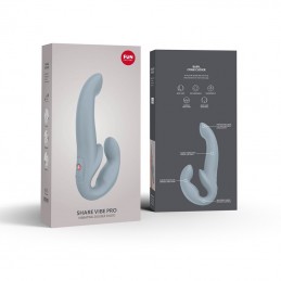 Fun Factory - Share Vibe Pro Double Strap-on Dildo Cool Grey|STRAP-ON