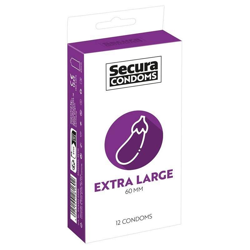 Secura - Condoms Extra Large 60mm 12 pcs|SAFE SEX