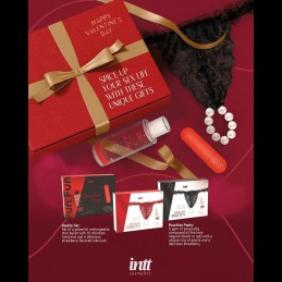 Intt - Brazilian Red Panty With Pearls And Lubricant Gel 50ml|LINGERIE