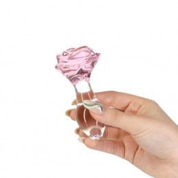 PILLOW TALK - Rosy Luxurious Glass Anal Plug with Bonus Bullet|ANAL PLAY