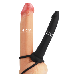 Mythology - Cobi Onyx Anal Dildo With Cock And Testicle Ring 13cm Silicone Black