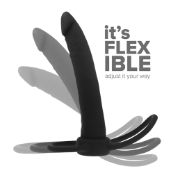 Mythology - Cobi Onyx Anal Dildo With Cock And Testicle Ring 13cm Silicone Black