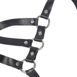 Subblime - Body Harness Adjustable Straps Leather Black One Size