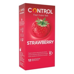 Control - Strawberry Condoms 12 Units Презервативы со Вкусом Клубники