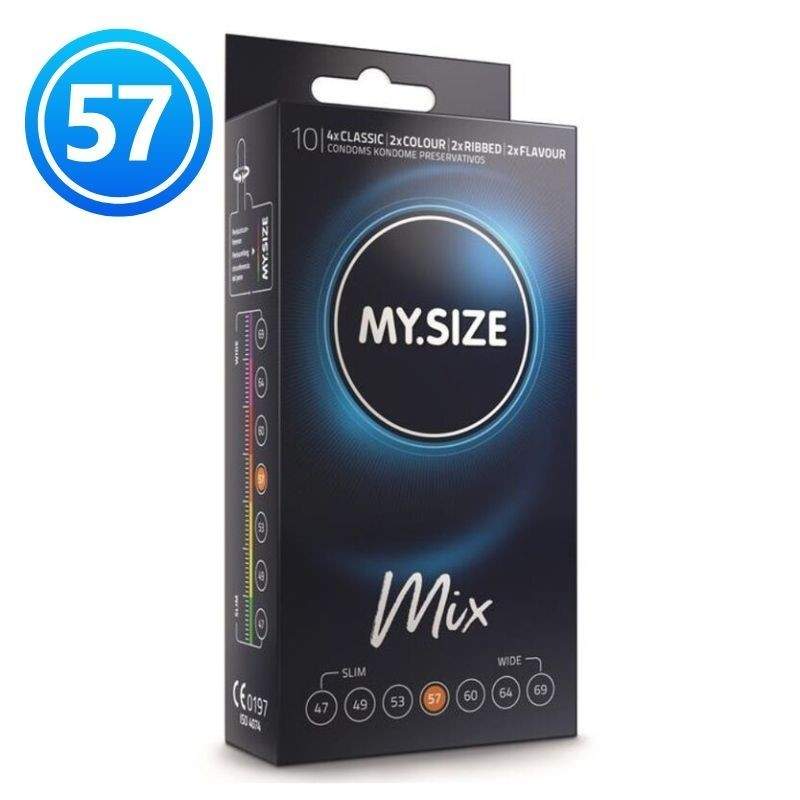 MY SIZE - MIX CONDOMS 57 MM 10 UNITS