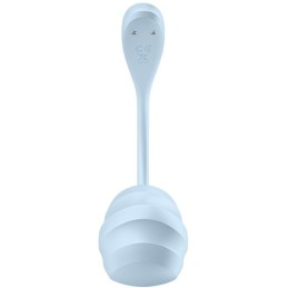 НОСИМЫЙ ВИБРАТОР С ПРИЛОЖЕНИЕМ SATISFYER SMOOTH PETAL SKY BLUE