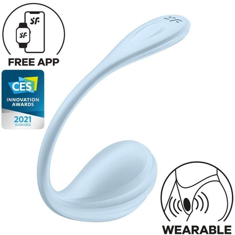 WEARABLE VIBRATOR SATISFYER SMOOTH PETAL SKY BLUE