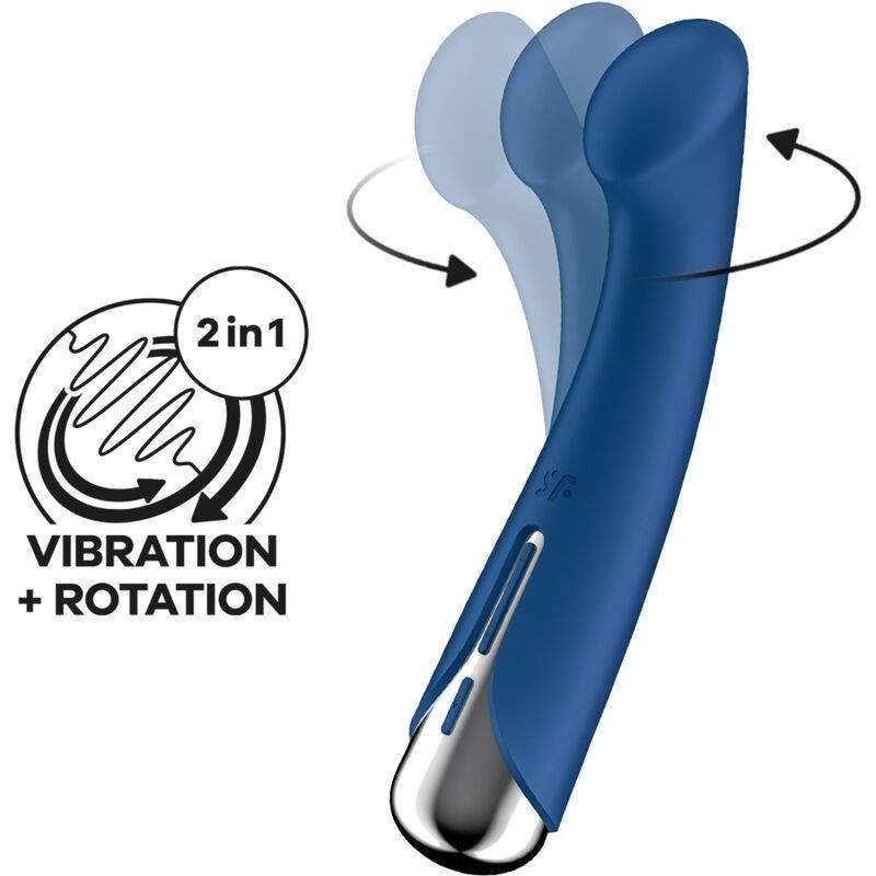 SATISFYER VIBRATOR - SPINNING G-SPOT 1 ROTATOR BLUE