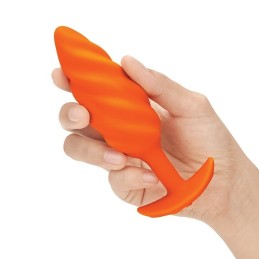 B-Vibe - Texture Vibrating Plug Swirl Orange Medium