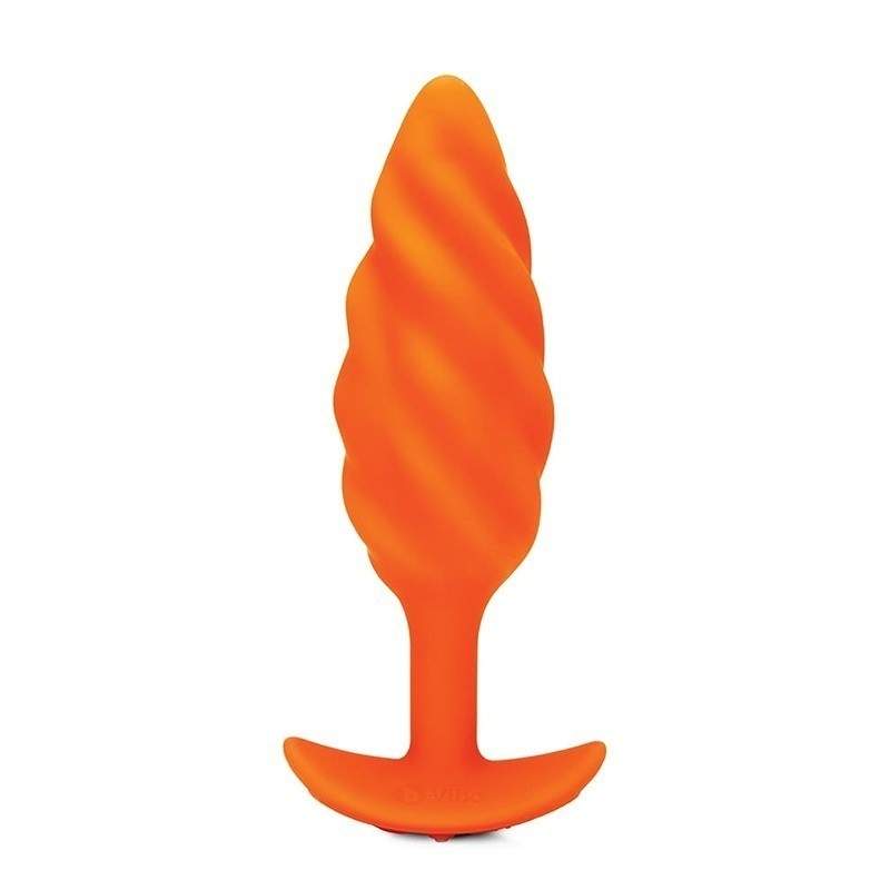 B-Vibe - Texture Vibrating Plug Swirl Orange Medium