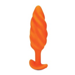 B-Vibe - Texture Vibrating Plug Swirl Orange Medium