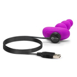 B-Vibe - Triplet Vibrating Anal Beads With Remote Control Fuchsia