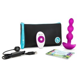 B-Vibe - Triplet Vibrating Anal Beads With Remote Control Fuchsia