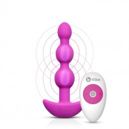 B-Vibe - Triplet Vibrating Anal Beads With Remote Control Fuchsia