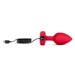 B-Vibe - Vibrating Heart Plug M/L Red With Remote Control