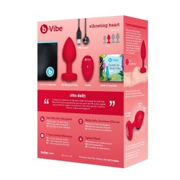 B-Vibe - Vibrating Heart Plug M/L Red With Remote Control