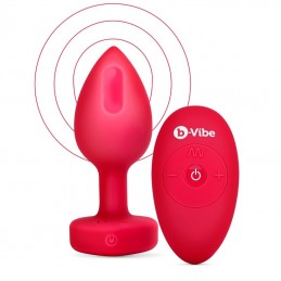 B-Vibe - Vibrating Heart Plug M/L Red With Remote Control