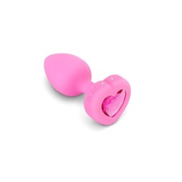 B-Vibe - Vibrating Heart Plug S/M Pink Remote Control