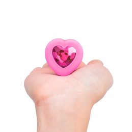 B-Vibe - Vibrating Heart Plug S/M Pink Remote Control