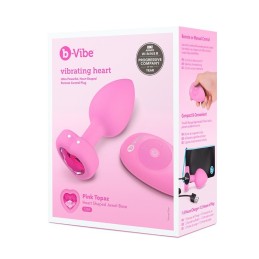 B-Vibe - Vibrating Heart Plug S/M Pink Remote Control