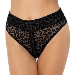 Noir Handmade - Panties Of Leopard Flock With Zipper