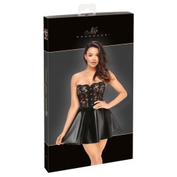 Noir Handmade - Strapless Corset Dress With Powerwetlook Skirt