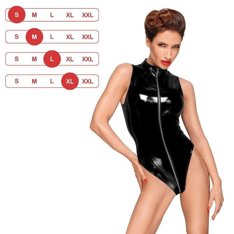 Noir Handmade - Pvc Body With Deep Cut Shoulder Line And Long Metal 3-way