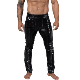 Noir Handmade - Men's long pants made of elastic PVC Size L