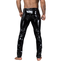 Noir Handmade - Men's long pants made of elastic PVC Size L