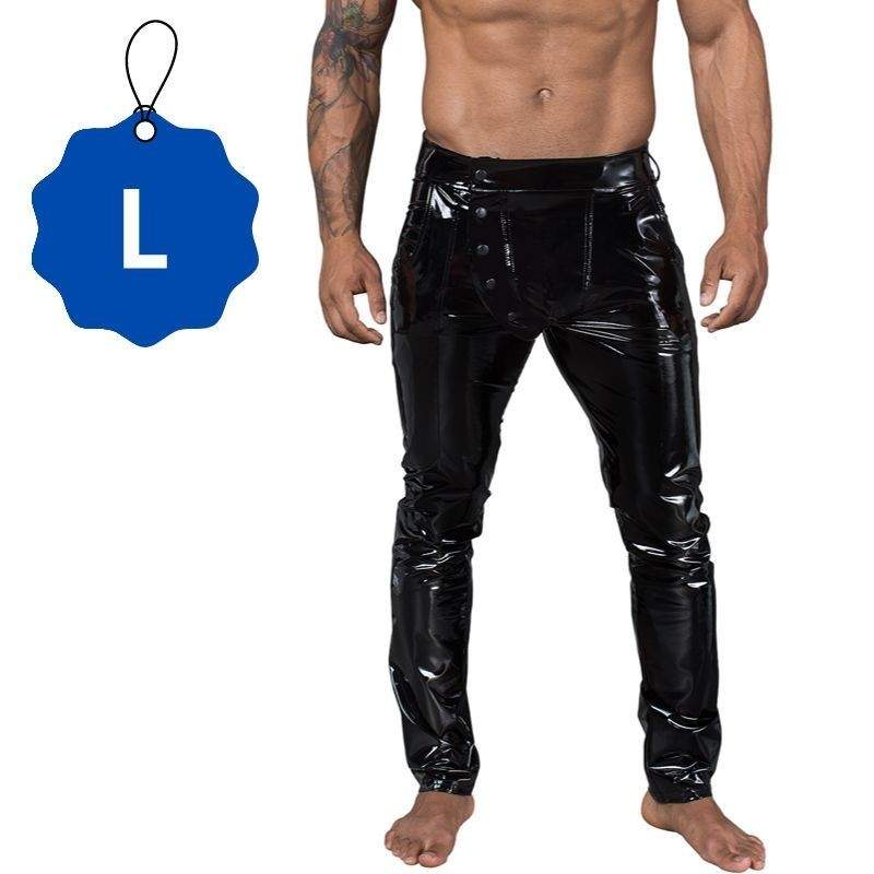 Noir Handmade - Men's long pants made of elastic PVC Size L