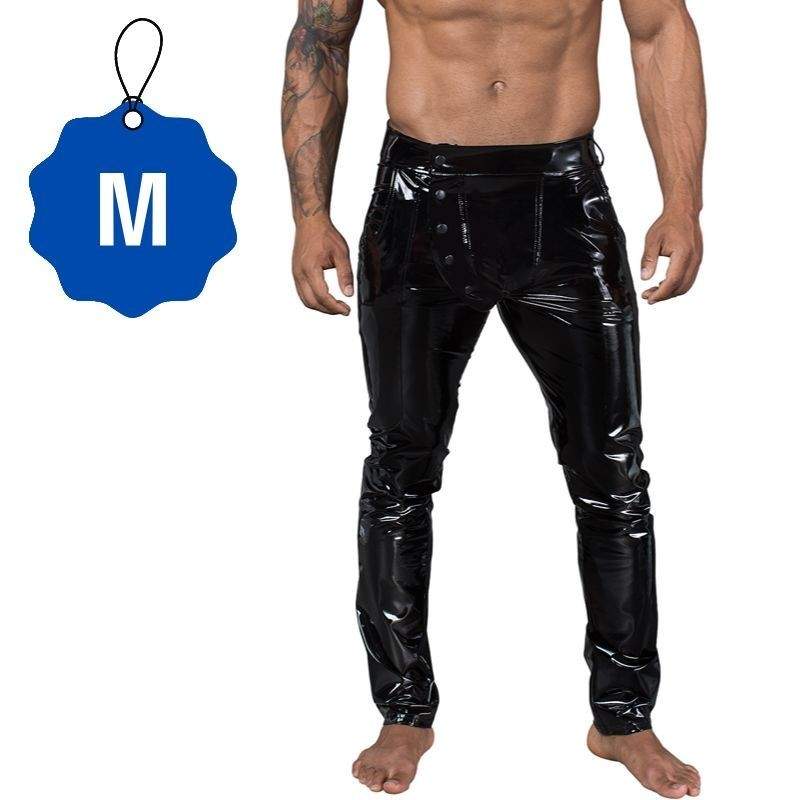 Noir Handmade - Men's long pants made of elastic PVC Size M