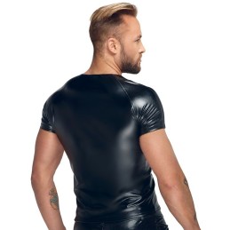 Noir Handmade - Wetlook T-shirt With Snake Wetlook Sleeves