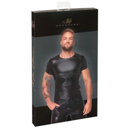 Noir Handmade - Wetlook T-shirt With Snake Wetlook Sleeves