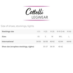 Cottelli - Cuban Heel Black Stockings With Decorative Seam Size-4