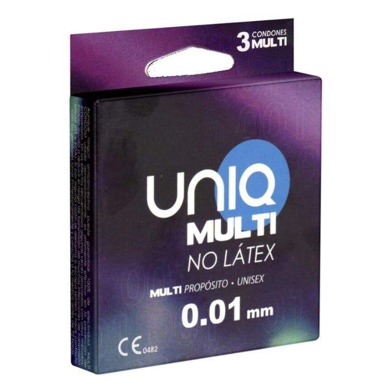 Uniq - Multi Latex Free Unisex Condoms 3pcs