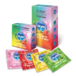 Skins - Condom Flavours 12 Pack Презервативы с Разными Вкусами