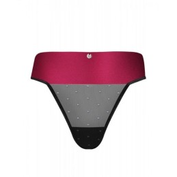 Obsessive - Thong With Sexy Bow Black/Red S/M