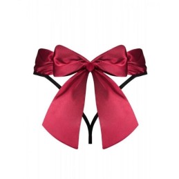 Obsessive - Thong With Sexy Bow Black/Red S/M