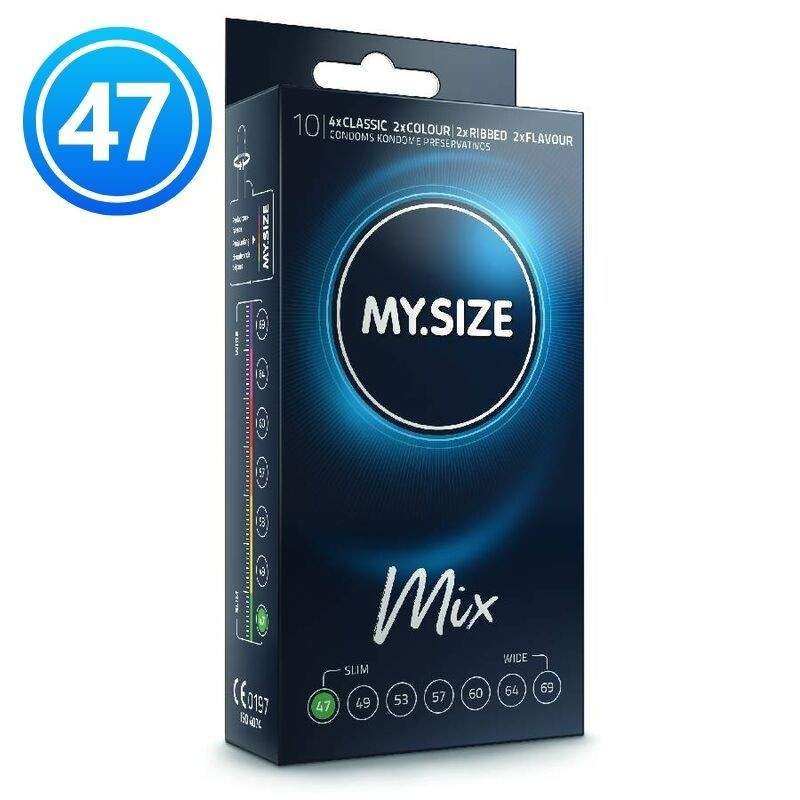 MY SIZE - MIX CONDOMS 47 MM 10 UNITS