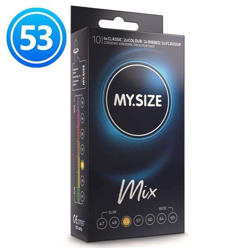 MY SIZE - MIX CONDOMS 53 MM 10 UNITS