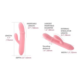 SVAKOM - MORA NEO INTERACTIVE THRUSTING VIBRATOR PEACH PINK