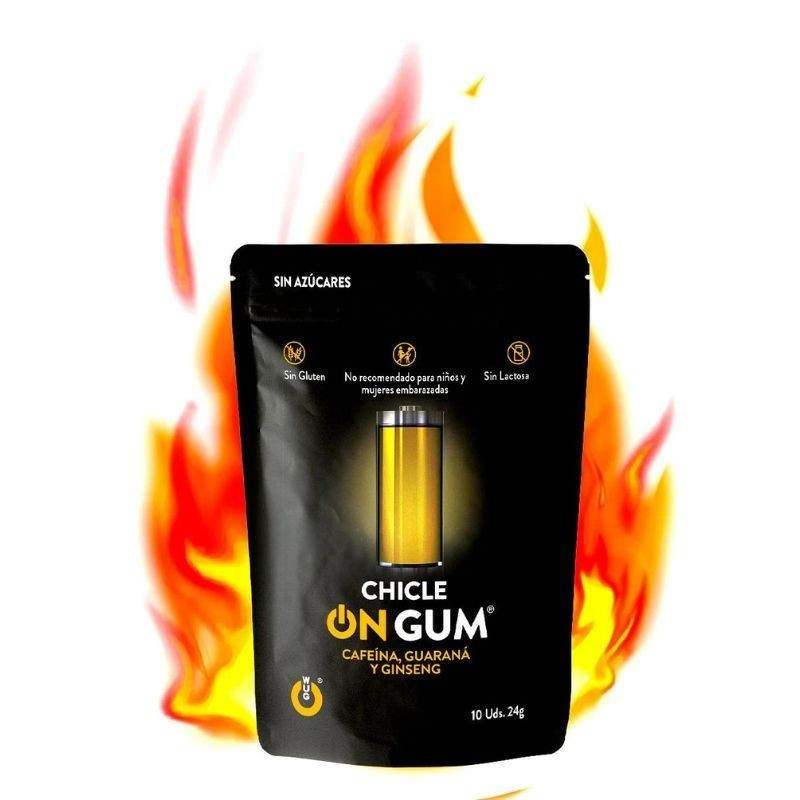 WUG GUM - ON CAFFEINE, GINSENG AND GUARANA GUM 10 UNITS