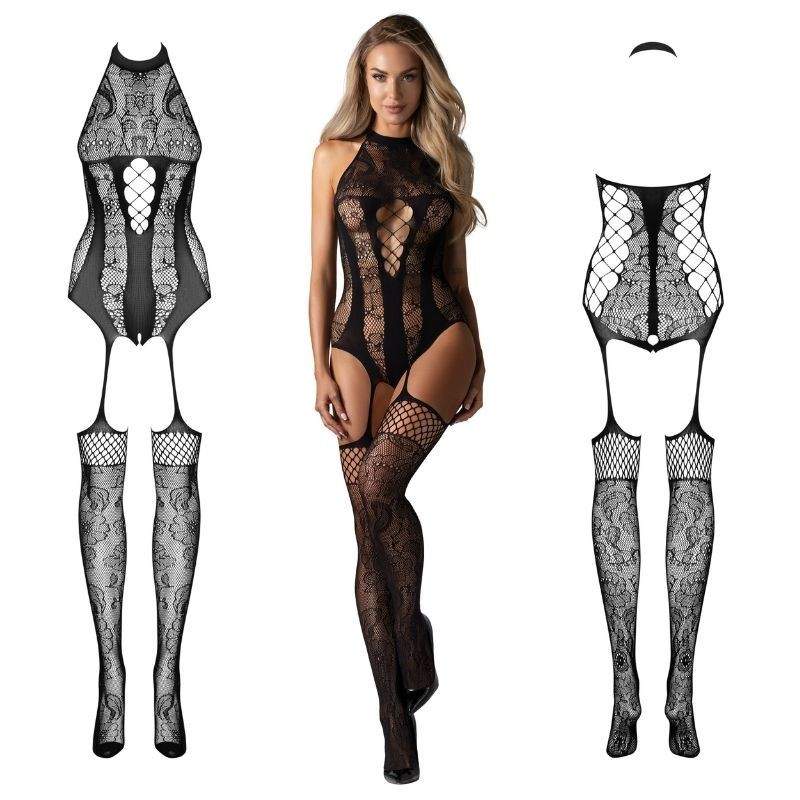 Obsessive - Bodystocking F240 Black XL/2XL