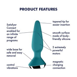 SATISFYER - PLUG-ILICIOUS 1 VIBRATING ANAL PLUG green