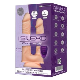 Realistic Penis Double Penetration Vibrator Silexd - Model 1 Premium Silexpan Silicone Remote Control