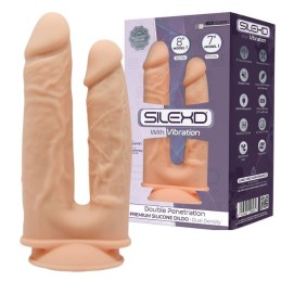 Realistic Penis Double Penetration Vibrator Silexd - Model 1 Premium Silexpan Silicone