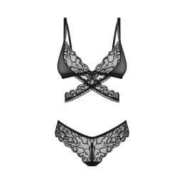 Obsessive - Blomentis 2-pcs set Black XS/S